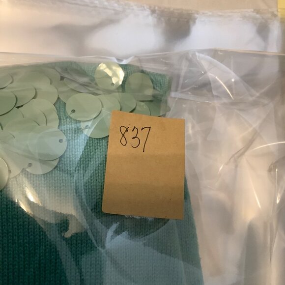 Shine New York Women Sequin Embellished Silk & Cashmere Cardigan Sweater Size M - Picture 8 of 8